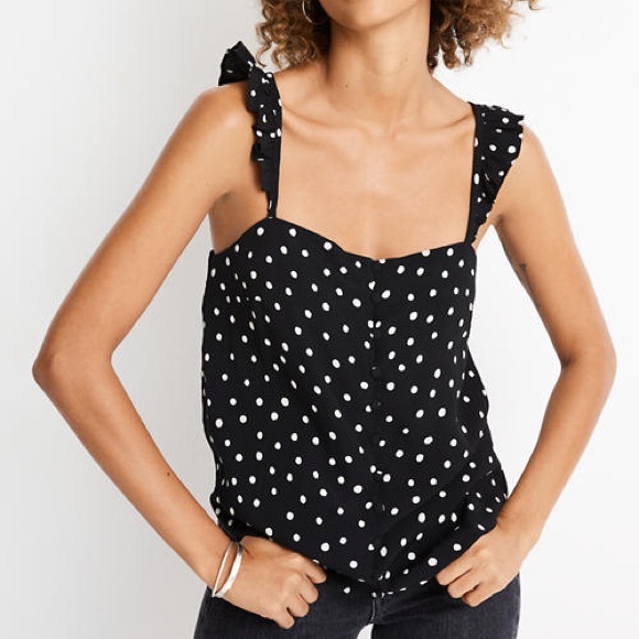 Madewell Tops - Madewell Polka dot top✨